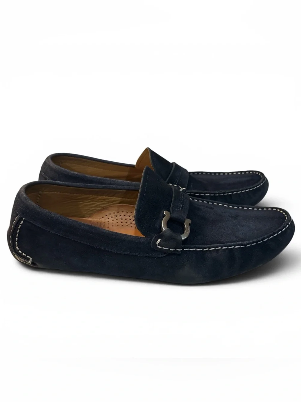 Salvatore Ferragamo | Shoes | Salvatore Ferragamo Navy Suede  display picture 3
